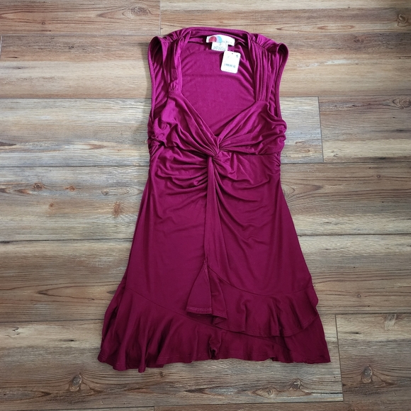 Free People Beach Farrah Mini Dress Womens S Magenta Cover-up NEW - Picture 5 of 11